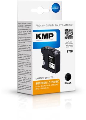 KMP Inktcartridge vervangt Brother LC-22UBK Compatibel Zwart B73B 1535,4001