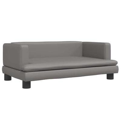 Hondenmand 80x45x30 cm kunstleer grijs