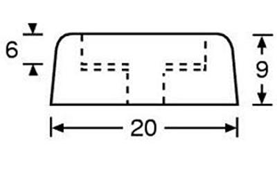 Adam Hall 4903M4AH rubberen voetje 20 x 9 mm (4 stuks)