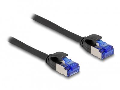 Delock 80225 RJ45 Netwerkkabel, patchkabel CAT 6A S/FTP 0.25 m Zwart 1 stuk(s)