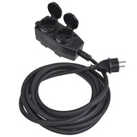 ProPlus Stopcontact Schuko 4-voudig 5M - thumbnail