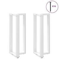 Bartafelpoten 2 st T-vormig 50x35x(100-101) cm staal wit - thumbnail