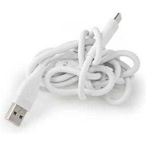 Nedis CCGB60800WT15 Usb-kabel Usb 2.0 Usb-a Male Usb-c™ Male 15 W 480 Mbps Vernikkeld 1.50 M Rond Silicone Wit Doos