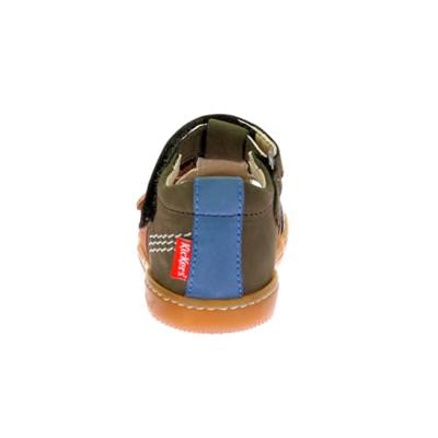 Baby lederen sandalen Bazar KICKERS® kaki