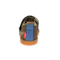 Baby lederen sandalen Bazar KICKERS® kaki - thumbnail