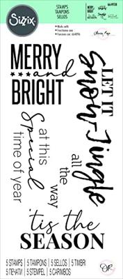 Sizzix • clear stamps festive sentiments #2