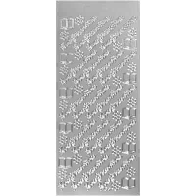 Creativ Company Stickers, konfirmation, zilver, 1 vel