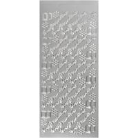 Creativ Company Stickers, konfirmation, zilver, 1 vel - thumbnail