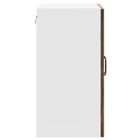 Keukenbovenkast met glazen deur Kalmar bewerkt hout oud houtkleurig - thumbnail