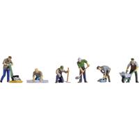 NOCH 36112 N Wegwerkers figuren Geverfd, Staand - thumbnail