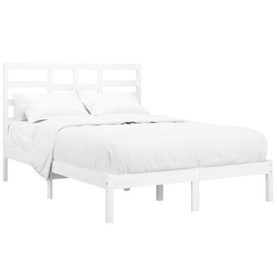 Bedframe massief hout wit 140x200 cm - thumbnail