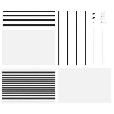 Schuifdeur Zwart 102.5 x 205 cm Gehard glas en Aluminium