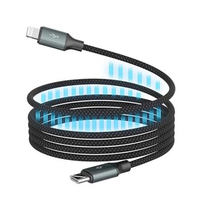 Ansmann 1700-0187 USB-kabel Apple Lightning stekker, USB-C stekker 120 cm Zwart Textielmantel Ansmann 1700-0187 USB-kabel Apple Lightning stekker, USB-C stekker 120 cm Zwart Textielmantel