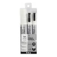 Creativ Company Krijtstiften, lijndikte 3+6+15 mm, wit, 3 stuk/ 1 doos - thumbnail