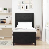 Boxspringbed met matras en LED fluweel zwart 100x200 cm - thumbnail
