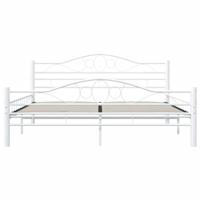 Bedframe metaal wit 160x200 cm - thumbnail