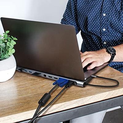 LogiLink UA0373 USB-C dockingstation Geschikt voor merk (dockingstation): Universeel USB-C Power Delivery, Geïntegreerde kaartlezer - thumbnail