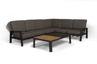 Tierra Outdoor Loungeset Queens Hoekbank Charcoal - thumbnail