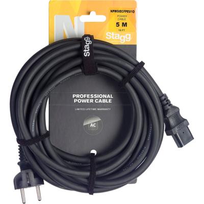Stagg NPW5IECFPEU10 stroomkabel 5 meter Stagg NPW5IECFPEU10 stroomkabel 5 meter