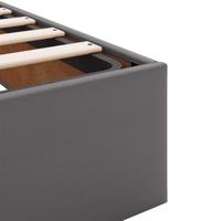 Ottoman bed met matrassen 200x200cm kunstleer grijs - thumbnail