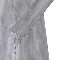 VidaXL Vloerplanken zelfklevend 5,21 m² 2 mm pvc mat houtgrijs - thumbnail