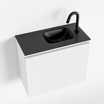 MONDIAZ OLAN 60cm toiletmeubel talc. LEX wastafel urban rechts 1 kraangat MONDIAZ OLAN 60cm toiletmeubel talc. LEX wastafel urban rechts 1 kraangat