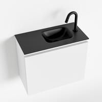 MONDIAZ OLAN 60cm toiletmeubel talc. LEX wastafel urban rechts 1 kraangat - thumbnail