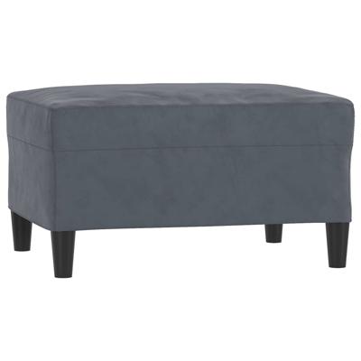 Voetenbank 70x55x41 cm fluweel donkergrijs