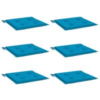 Tuinstoelkussens 6 st 50x50x3 cm oxford stof blauw - thumbnail