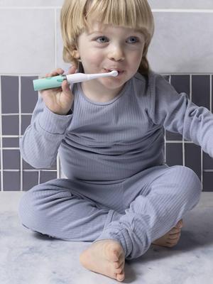 Elektrische tandenborstel 1e leeftijd MATCHSTICK MONKEY groen