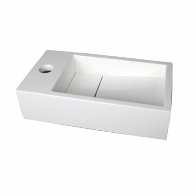 Fontein Luca Sanitair 35x18x9 cm Solid Surface Met Kraangat Links Of Rechts Mat Wit Luca Sanitair