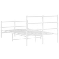 Bedframe met hoofd- en voeteneindemetaal wit 120x190 cm - thumbnail