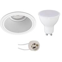 Dimbare LED Inbouwspot Set - Mat Wit - 6W - Natuurlijk Wit 4200K - Ø90mm - thumbnail