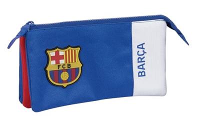 Pennenetui met 2 vakken F.C. Barcelona Blauw Kastanjebruin 22 x 12 x 3 cm