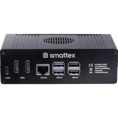Smattex Raspberry Pi 4 B 16 GB Incl. behuizing, Incl. netvoeding, Incl. koellichaam, Incl. Noobs OS