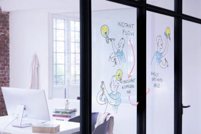 Viltstift edding 95 glasbord rond 1.5-3mm incl wt en zw assorti 6st