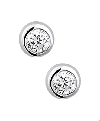 TFT Oorknoppen Zirkonia Zilver Glanzend