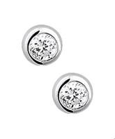TFT Oorknoppen Zirkonia Zilver Glanzend - thumbnail