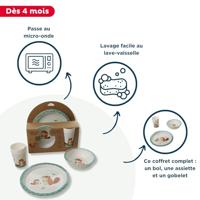 Mijn eerste magnetronmaaltijdset - THERMOBABY - Castor - Bord, kom, beker - thumbnail