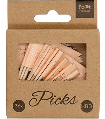 Prikkers Elegant Lush Blush Happy Birthday - 36 Stuks