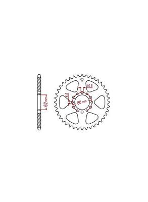 ESJOT Chain wheel 520 45z steel black