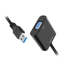 LogiLink UA0231 USB / VGA Adapter [1x USB 3.2 Gen 1 stekker A (USB 3.0) - 1x VGA-bus] Zwart 10.00 cm - thumbnail