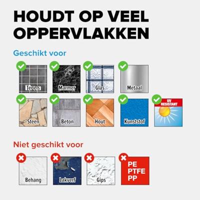 tesa MOON GREY Handdoekhaak Lijm Metaal