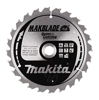 Makita Afkortzaagblad voor Hout | Makblade-Plus | Ø 190mm Asgat 20mm 24T - B-32437
