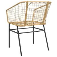 Tuinstoel bruin poly rattan 2 st - thumbnail