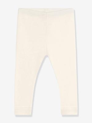 Baby legging van effen katoen ecru