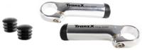 TranzX jd-888 stuur bar ends alu zilver 80 mm - thumbnail