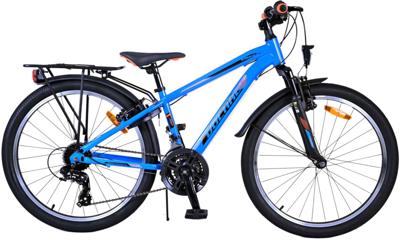 Volare cross kinderfiets - jongens - 24 inch - blauw - 18 versnellingen - twee handremmen