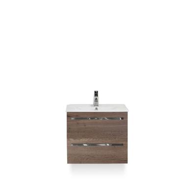 Seville Badmeubelset 60 cm - Tabacco - Keramische Wastafel Wit Enjoy