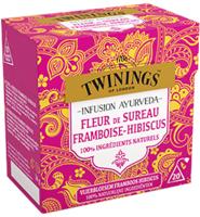 Twinings Ayurveda vlierbloesem framboos hibiscus 20 Zakjes - thumbnail